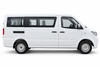 KAMA ESP6 electric passenger minibus side profile on white background, AI illustration